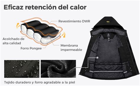 Wantdo Chaqueta De Esqu De Monta A Para Hombre Abrigo De Invierno