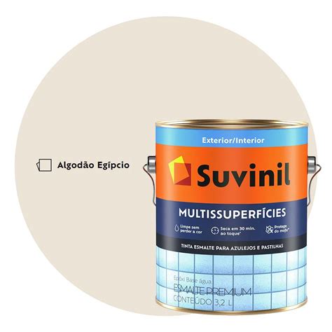 Tinta para Banheiro e Azulejo Suvinil 3 2L Algodão Egípcio Shopee Brasil