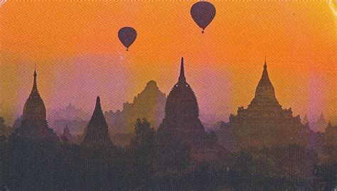 Postcard A La Carte Myanmar Bagan Sunrise