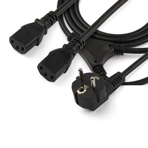 Startech M Computer Splitter Stroomkabel Awg Eu Schuko Naar X