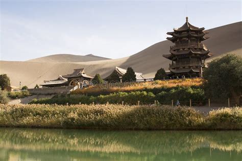 Chinese Temple In Desert Stock Image Image Of Landscape 50139601