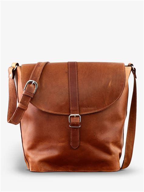 L Authentique M Naturel Sac Bandouli Re Cuir Femme Marron Paul Marius