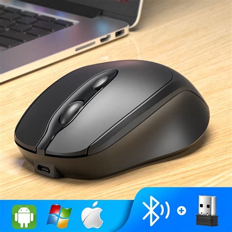 Rechargeable Wireless Bluetooth Mouse Silent WIRELESS COMPUT MOUS USB ...