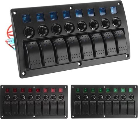 Gang Waterproof Car Auto Boat Marine Led Rocker Switch Panel