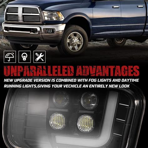 Bunker Indust Dodge Ram Led Fog Lights With Daytime Running Lights Set