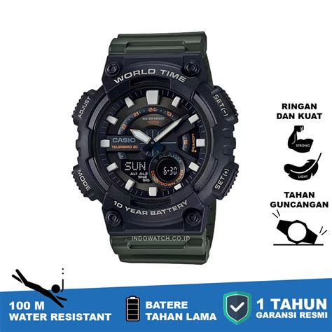 Casio Standard AEQ 110W 3AV Indowatch Co Id