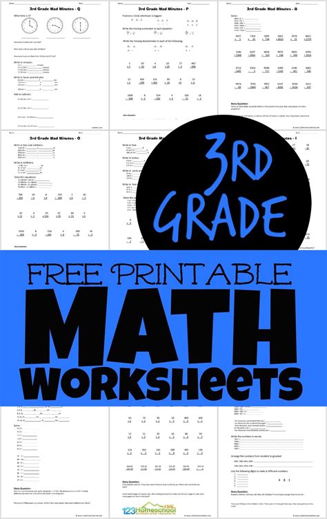 Printable 3rd Grade Math Worksheets - Free Printable 2025