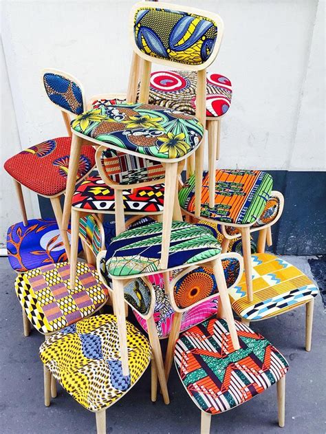 African Wax Chairs African Home Decor African Decor Decor