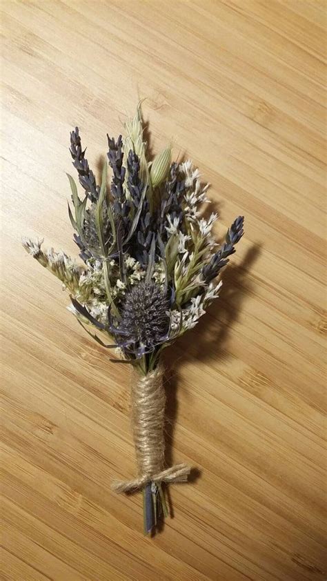 Beautiful Thistle Buttonholes Made From Dried Flowers And Etsy Uk