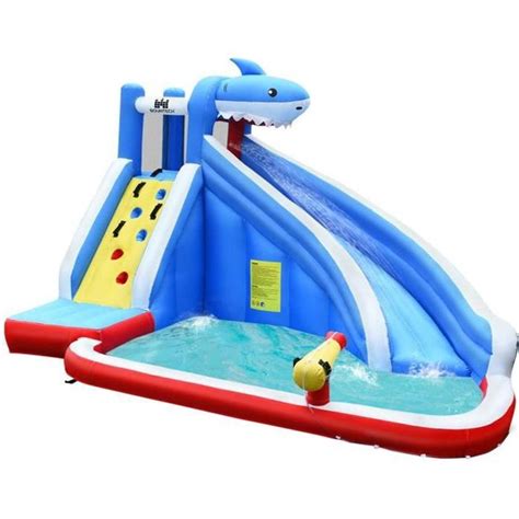 GOPLUS Aire de Jeux Château Gonflable Requin en Tissu dOxford avec