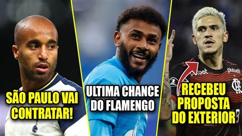 PEDRO PODE SAIR A QUALQUER MOMENTO DO FLAMENGO LUCAS MOURA VOLTANDO