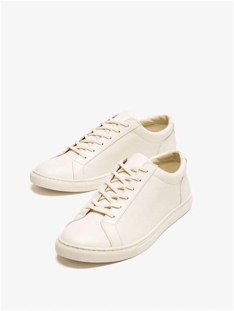 Massimo Dutti Cream Leather Sneakers Sneakers Leather Sneakers Puma