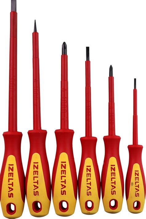 Izeltaş Insulated Electrician Screwdriver Set 1000 V 6 Pieces - Hepsiburada Global