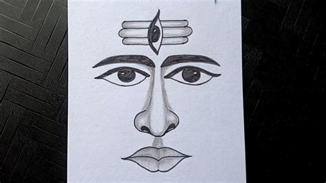 How To Draw Shiva Ling And Half Shiv Face Easy Shiv Ji Drawing