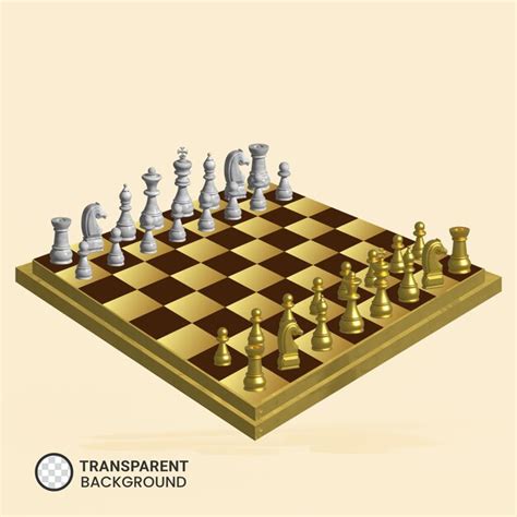 Representación 3d del día internacional del ajedrez aislado en el