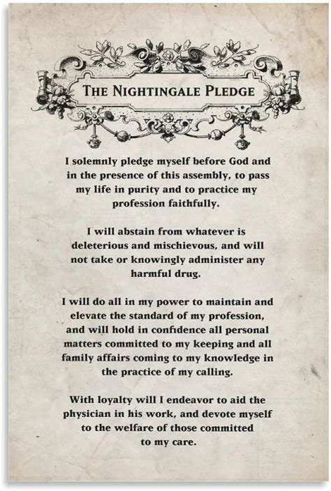 Amazon Florence Nightingale Pledge Florence Nightingale Poster