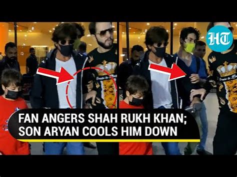 SRK Loses Cool After Fan Tries To Grab His Hand For Selfie Watch Aryan