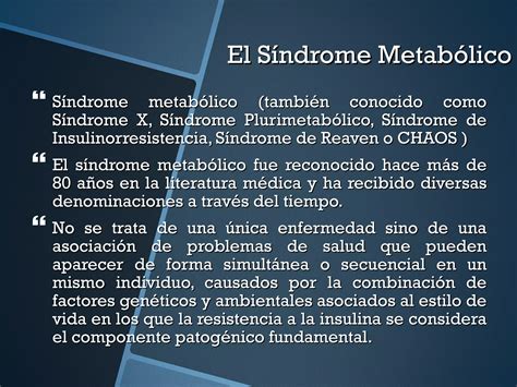 Sindrome Metabolico Ppt