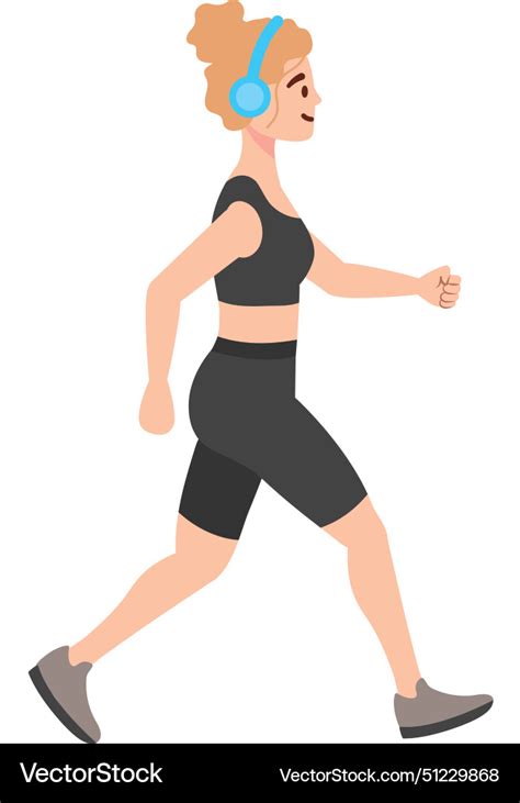 runner woman character royalty  vector image