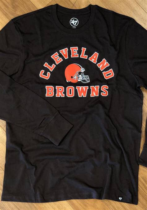 Cleveland Browns Brown Varsity Arch Long Sleeve T Shirt In