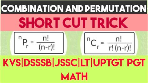 Combination And Permutations Trick For Nda Jee Pgt Tgt Tgt2024 Pgt2024