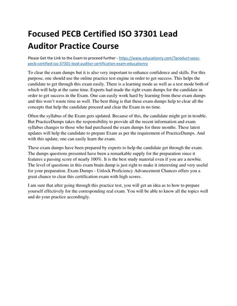 Ppt Focused Pecb Certified Iso Lead Auditor Practice Course