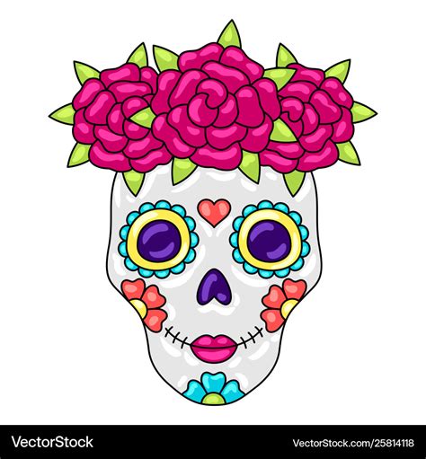 Sugar Skulls And Flowers