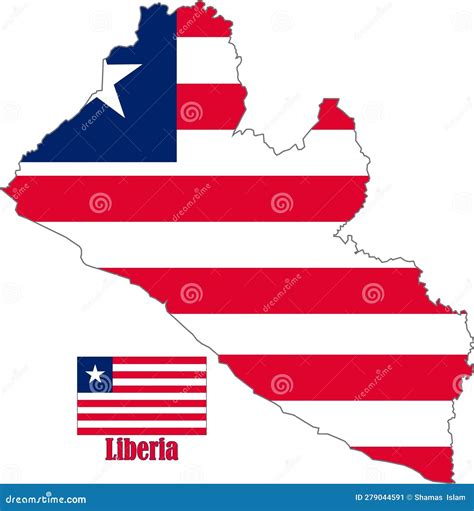 Liberia Map and Flag Illustration Vector Stock Vector - Illustration of symbol, irish: 279044591