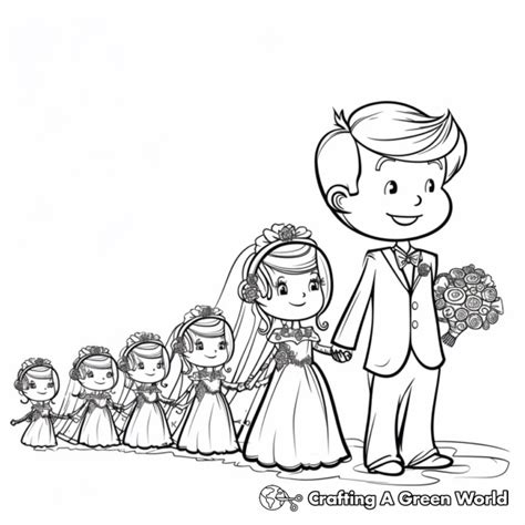 Bride And Groom Coloring Pages Free And Printable