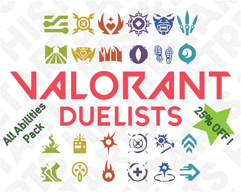 Valorant Svg Duelists Valorant Valorant Abilities For Cricut For