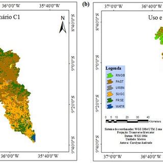 Mapas De Uso E Ocupa O Da Sub Bacia Da Bacia Hidrogr Fica Do Rio