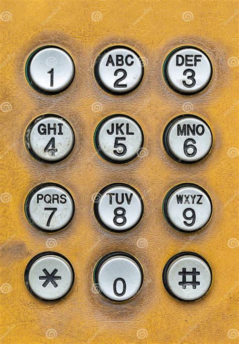 Old Dial Pad Of Public Telephone Box Stock Image Image Of Metal