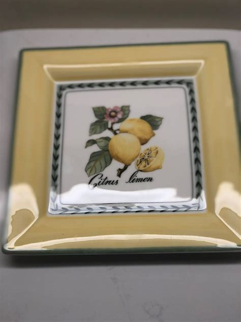 Villeroy Boch French Garden Set Of Four Lemon Citrus Plates Etsy