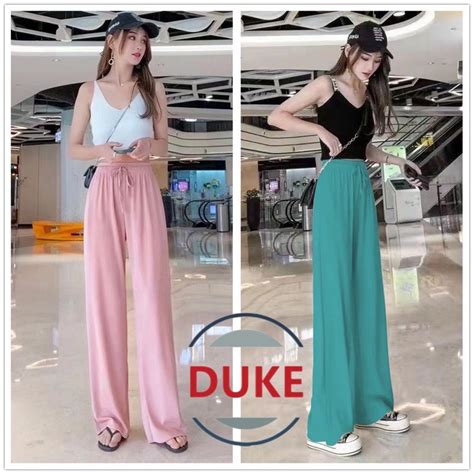 Cod Taslan Korean Style Square Pants Women Summer Linen Loose Wide Leg