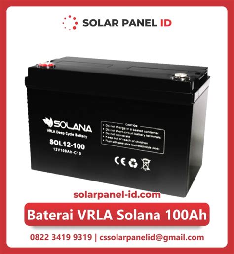 Baterai VRLA Solana 12v 100Ah WA 0822 3419 9319