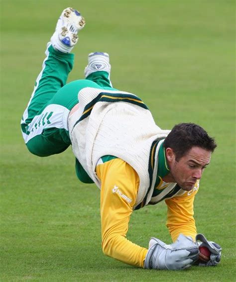 Mark Boucher Dives For A Catch During Fielding Practice Espncricinfo