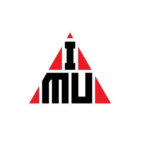 Imu Triangle Letter Logo Design With Triangle Shape Imu Triangle Logo