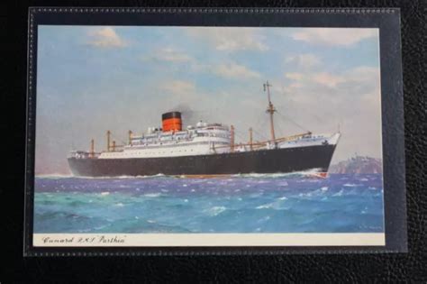 Cunard Line Postkartenfirma Ausgestellt Postkarte Rms Parthia Eur