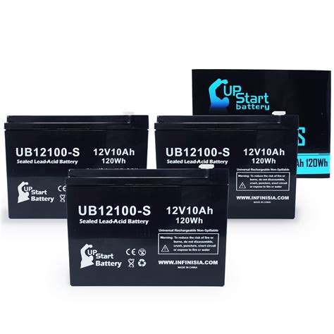 3x Pack B And B Battery Bp10 12 Battery Replacement Ub12100 S Universal Sealed Lead Acid