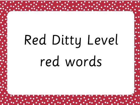 Rwi Red Words By Colour Levels Teaching Resources