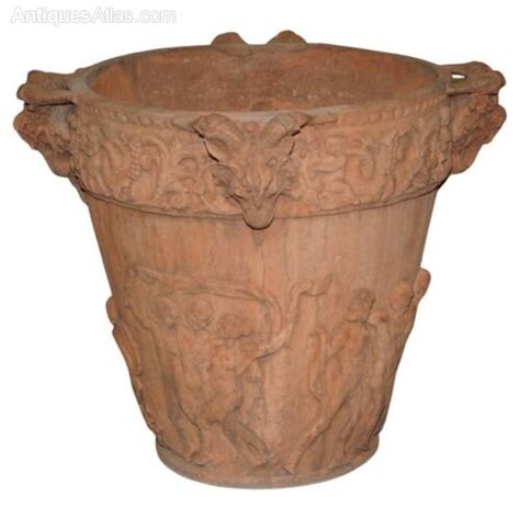 Antiques Atlas Large Antique Rams Head Cherub Terracotta Planter