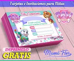 Paw Patrol Tarjeta Invitaciones Y Moldes De La Patrulla Canina