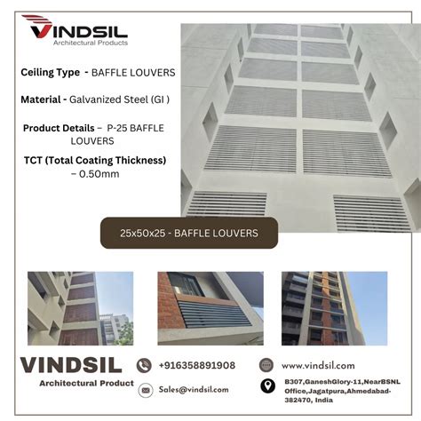 Inch P Baffle Louvers Vindsil At Rs Sq Ft In Ahmedabad Id