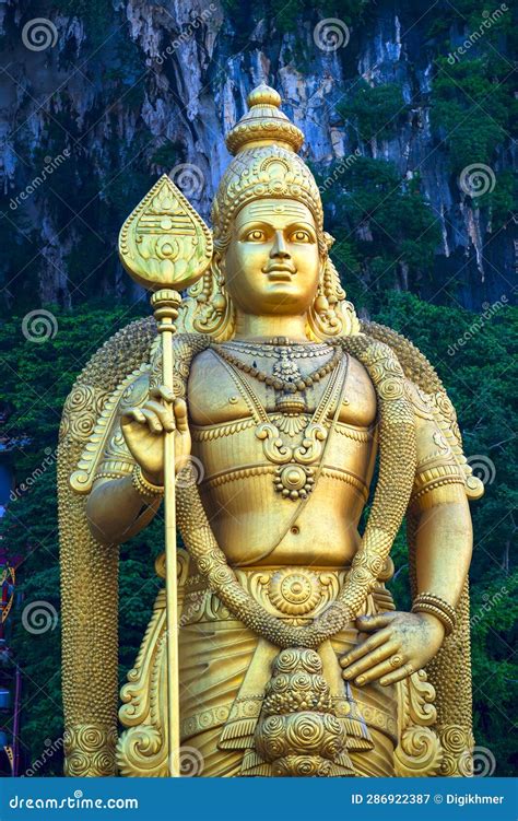 Lord Murugan Statue At Batu Cave Malaysia Stock Image Image Of