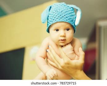 Mother Holding Her Small Naked Son Stock Photo Edit Now