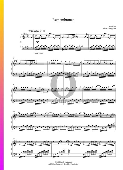 Remembrance Jacob S Piano Jacob S Piano Piano Sheet Music OKTAV