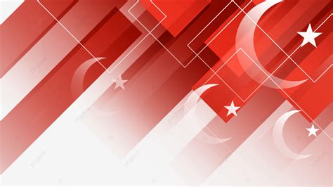 Turkey Flag Horizontal Map Red Gradient Turkey National Flag Turkish