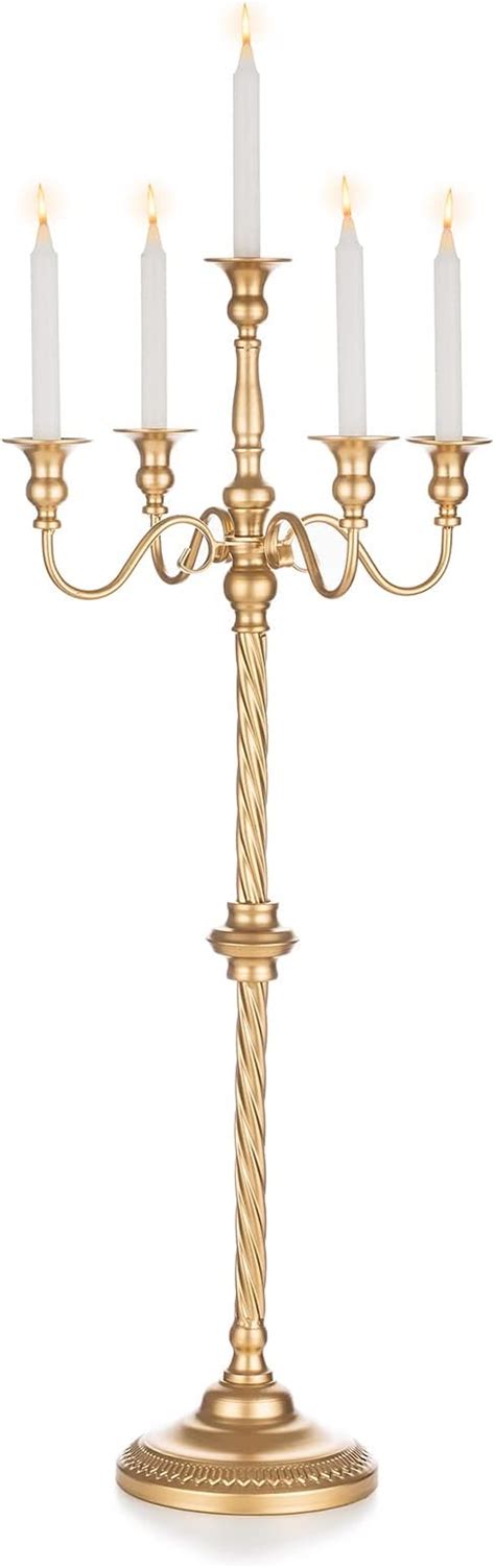 Amazon Sziqiqi Gold Floor Candelabra Candle Holder For Centerpiece