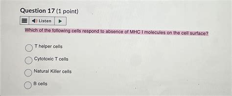 Solved Question 17 1 ﻿point Listenwhich Of The Following