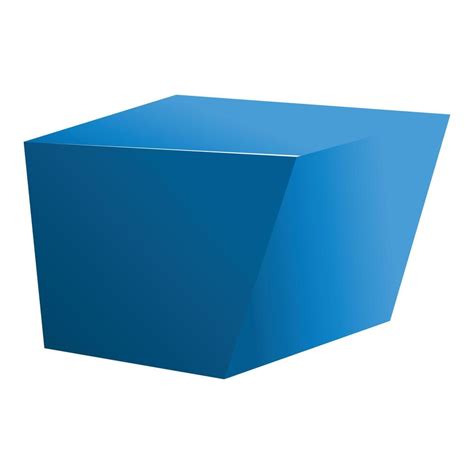 Blue Cube Icon Cartoon Style Vector Art At Vecteezy